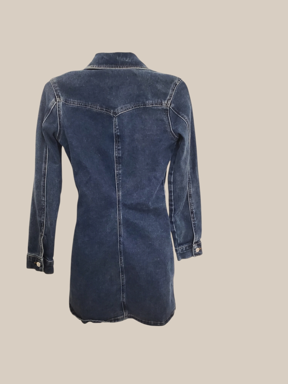 Wallflower Women's Mid-Blue Longline Denim Jacket - Picture 2 of 6